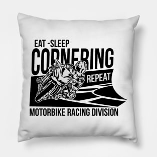 CORNERING MOTORBIKE Pillow