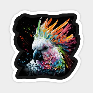 Cockatoo in rainbows Magnet