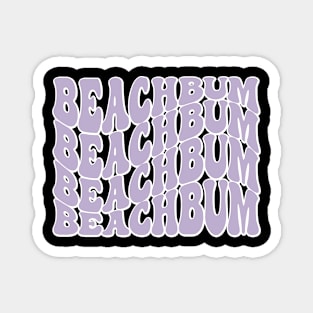 Beachbum Funny Summer Shirt in Groovy Wavy Words Magnet