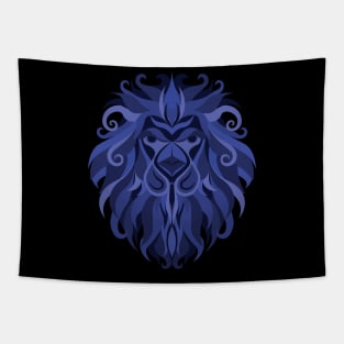 Leo Zodiac Sign - Blue Tapestry