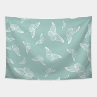 Butterfly pattern / Minimalistic pastel design / Creative style Art Mask Tapestry