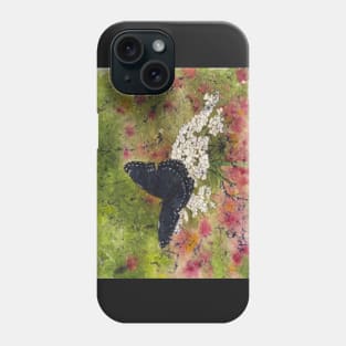 Red Spotted Purple Butterfly Watercolor and Ink Batik Phone Case