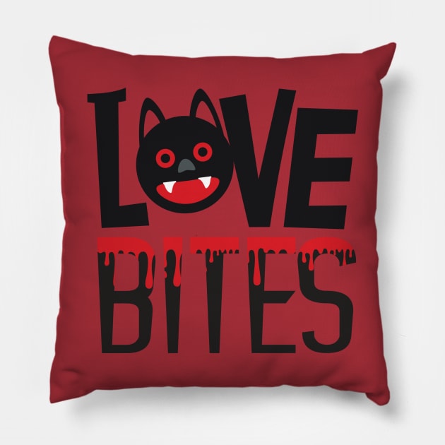 Love bites Pillow by Peach Lily Rainbow
