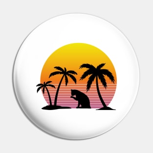 Cat on the beach Pin