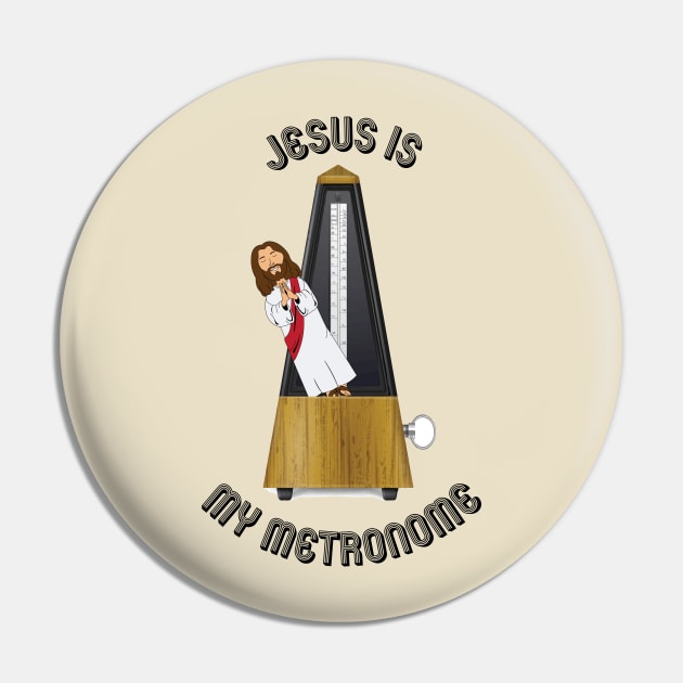 Jesus is my Metronome - Black Letters Pin by Tomorrowland Arcade