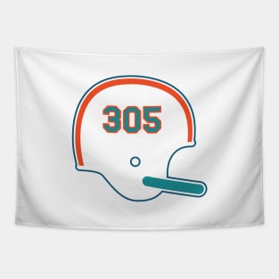 Miami Dolphins 305 Helmet Tapestry