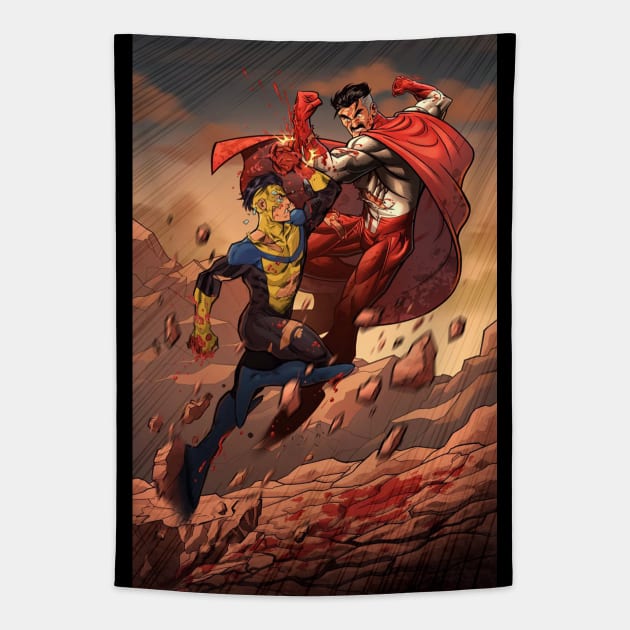 father vs son Tapestry by super villain