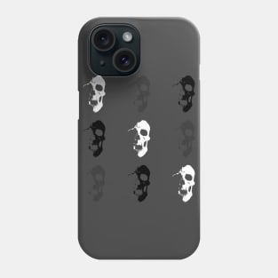 Neutral Skull 3x3 - White/Grey/Black Phone Case