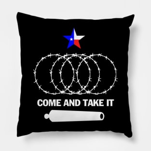 Texas-Razor-Wire-Come-And-Take-It Pillow