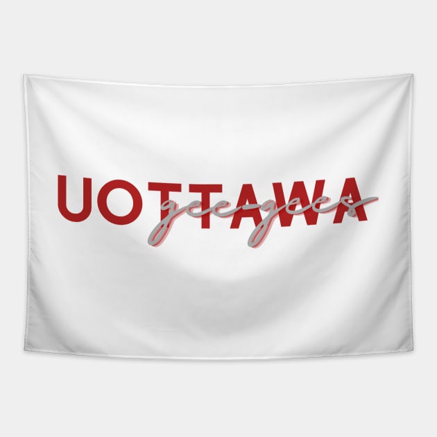 U Ottawa Gee-Gees Tapestry by stickersbyjori