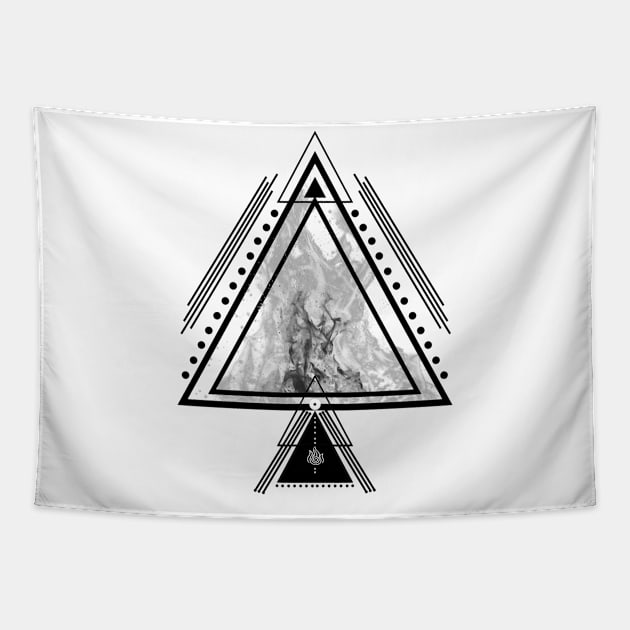 Wiccan Fire Element Symbol Pagan Witchcraft Triangle Tapestry by kamodan