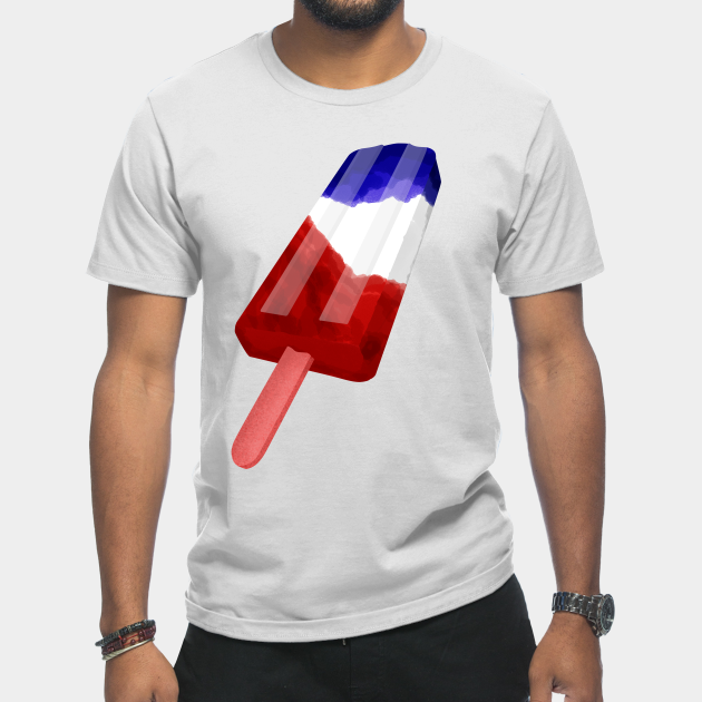 Red White and Blue Popsicle - Cool - T-Shirt