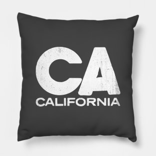 CA California State Vintage Typography Pillow