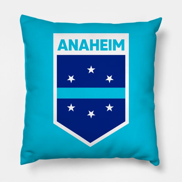 Anaheim City Flag Emblem Pillow by SLAG_Creative