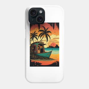 Escape to Fiji's Coral Reef Beach Cabanas Phone Case