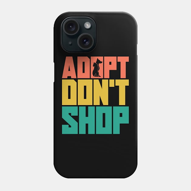 Animal Rescue Adopt Retro Adoption Animal Rescuer Phone Case by T-Shirt.CONCEPTS