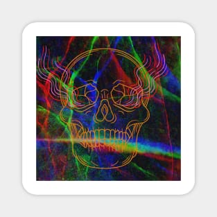 Glitch Skull Magnet