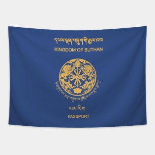 Bhutan passport Tapestry