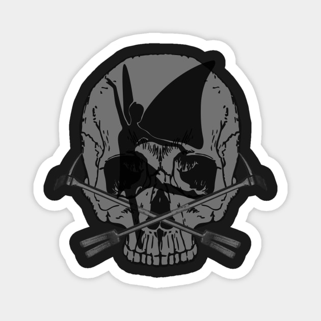 The Jinx Fairy black flag (skull & crossbones) Magnet by chrisphilbrook