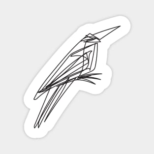 Crow continuous line trendy illustration Magnet