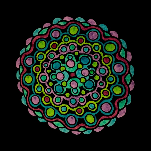 Blue, Purple & Green Mandala by gorff