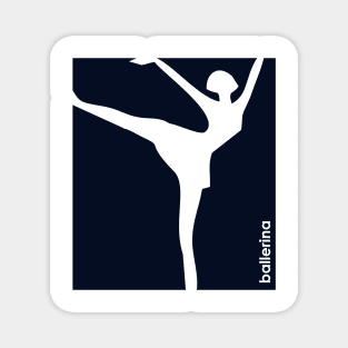 Ballerina design for ballet dancers navy blue Magnet