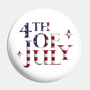 4th of July 3D Pin