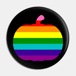 Halloween Pumpkin LGBT Flag Gilbert Baker PRIDE Rainbow Pin