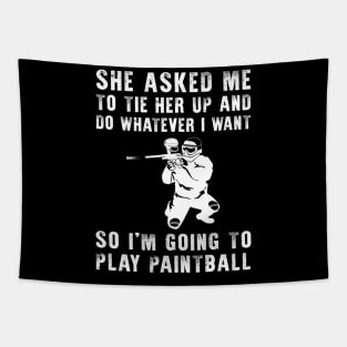 Splatter of Laughter: Unleash Your Playful Paintball Skills! Tapestry