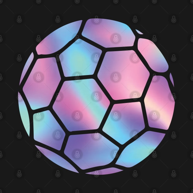 Holographic abstract soccer ball by Be Cute 