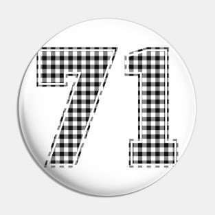 Plaid Number - 71 - Dark Pin