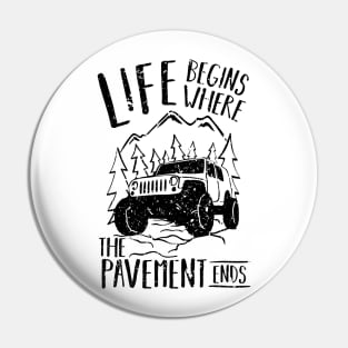 Off roading - The Pavement Ends Pin