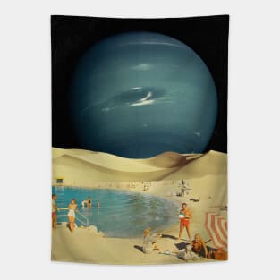 Summer Memories - Space Aesthetic Collage, Retro Futurism, Sci Fi Tapestry