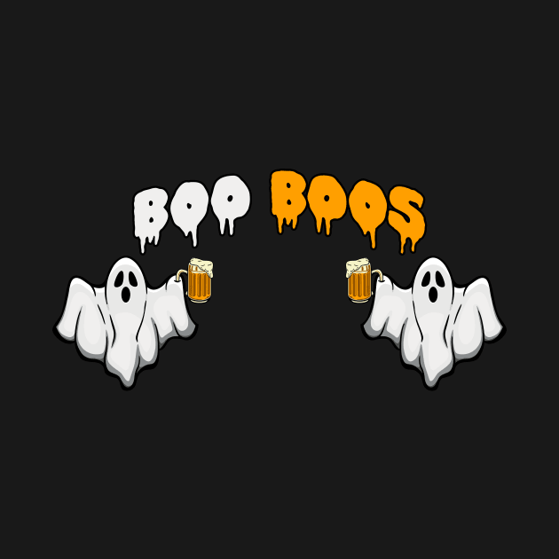 Boo Boos - Funny Boob Booze - Ghosts Drinking Beer Boobs by CreativeFit