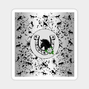 Horse Lovers Horseshoe Pattern Magnet