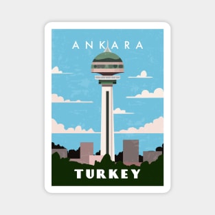 Retro travel poster Magnet