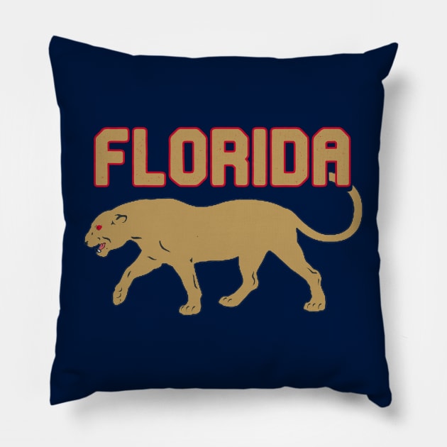 Florida Panthers Hockey Pillow by Pretty Good Shirts