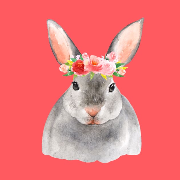 Adorable Floral Bunny Rabbit face Gift Best bunny clothes by MIRgallery