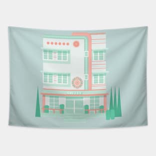 Art Deco Coffee shop Tapestry