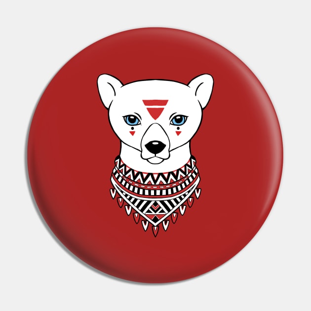 Tribal Bear Pin by Freeminds