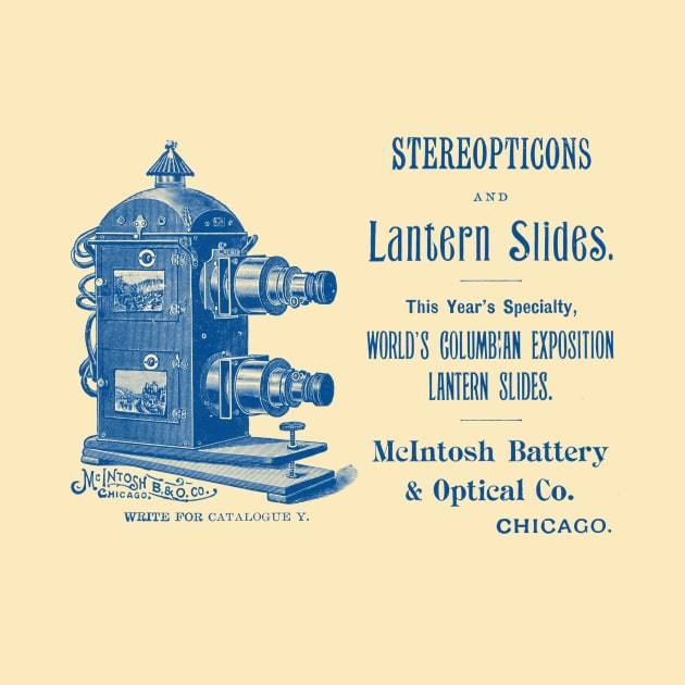 1893 Stereopticons and Lantern Slides by historicimage