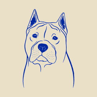 American Staffordshire Terrier (Beige and Blue) T-Shirt