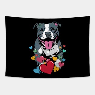 Dog Lover Graphic Art Popart Design Pitbull Tapestry