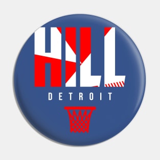 Hill Detroit Basketball Pin