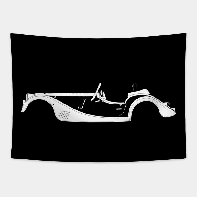 Morgan Plus Six Silhouette Tapestry by Car-Silhouettes