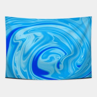 Blue Vortex Marble Waves effect Tapestry