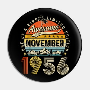 Awesome Since November 1956 Vintage 67th Birthday Pin