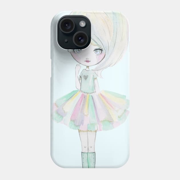 Pastel doll rainbow Phone Case by mapetitepoupee