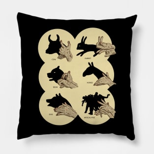 Zombie Shadow Puppets - Dark Tshirt Version Pillow