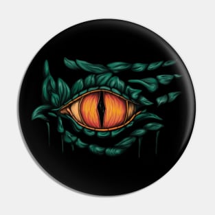 Green dragon eye, fantasy creature Pin